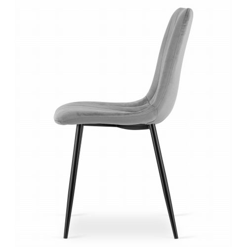 Chaise Lava - Velours Gris Clair X 1 60x50x50