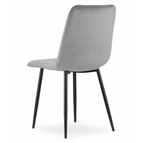 Chaise Lava - Velours Gris Clair X 3 67x58x59
