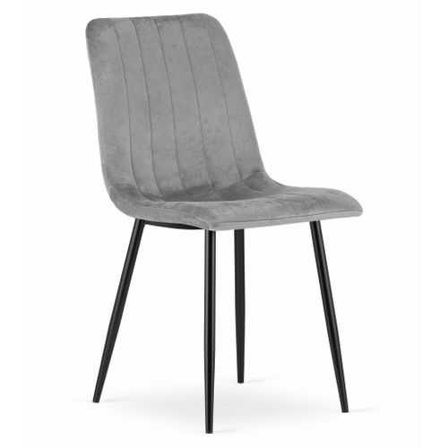 Chaise Lava - Velours Gris Clair X 3 67x58x59