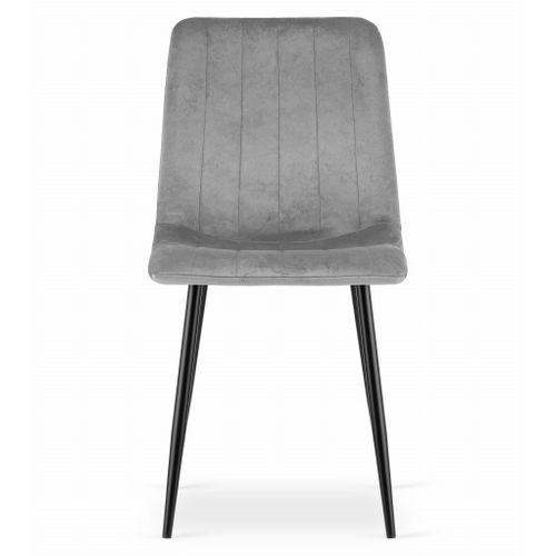 Chaise Lava - Velours Gris Clair X 3 67x58x59