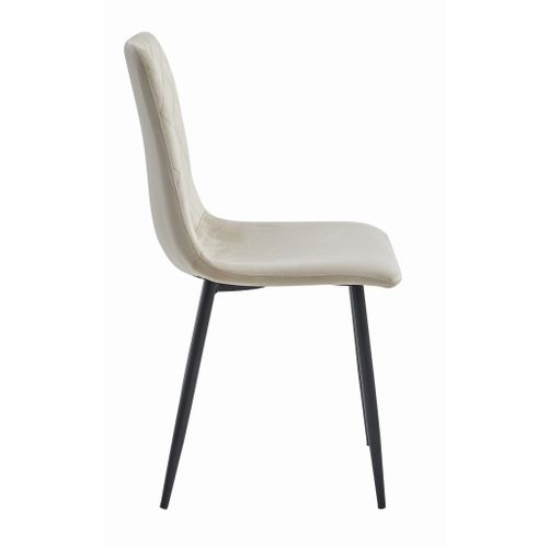 Chaise Turin - Velours Beige X 2 60x50x50