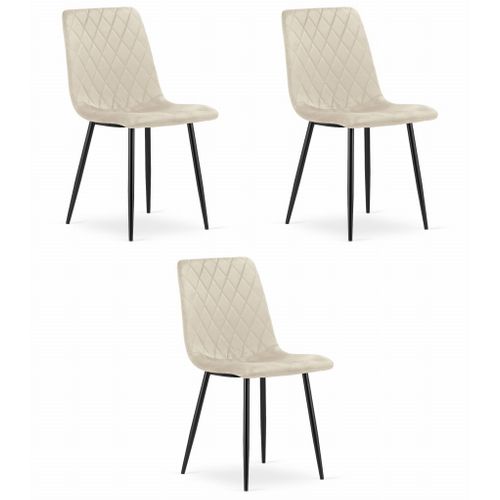 Chaise Turin - Beige Velours X 3 67x58x59