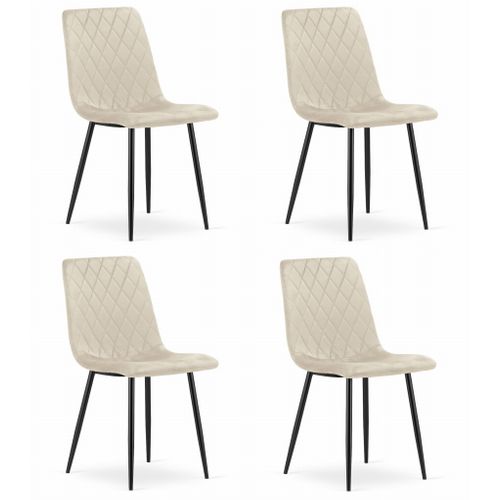 Chaise Turin - Velours Beige X 4 67x58x59