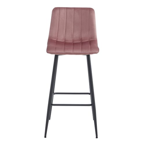 Hoker Pozza - Velours Rose Foncé/pieds Noirs X 4 73x46x62