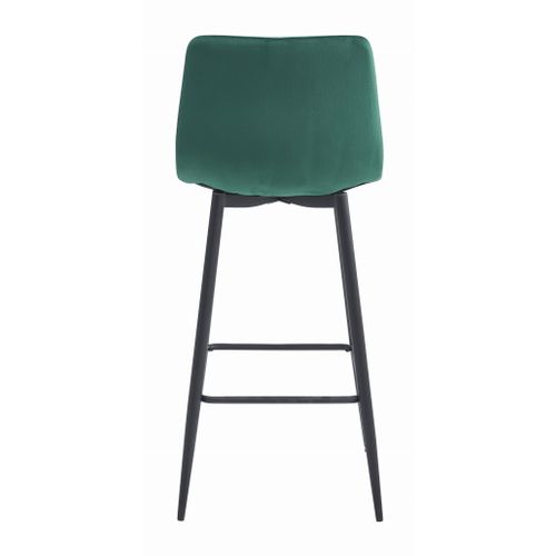 Tabouret Nado - Velours Vert Foncé / Pieds Noirs X 2 60x55x60