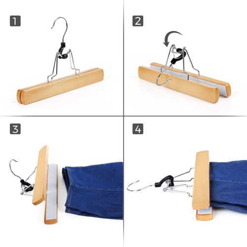 Cintres Pour Pantalons 12 Pièces - -12 - 30x8x30