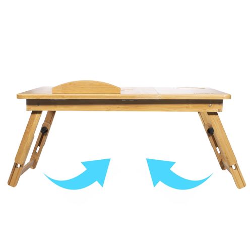 Table Pliante Pour Ordinateur Portable En Bambou L 58x36x6