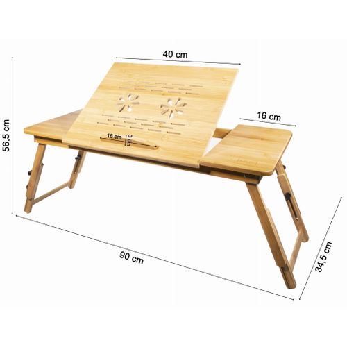 Table Pour Ordinateur Portable Bambou XL 73x37x7