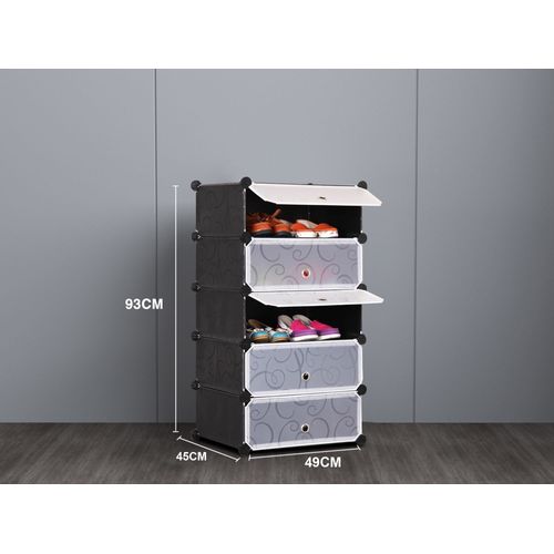 Meuble à Chaussures Modulaire 5 Niveaux - 51x37x7