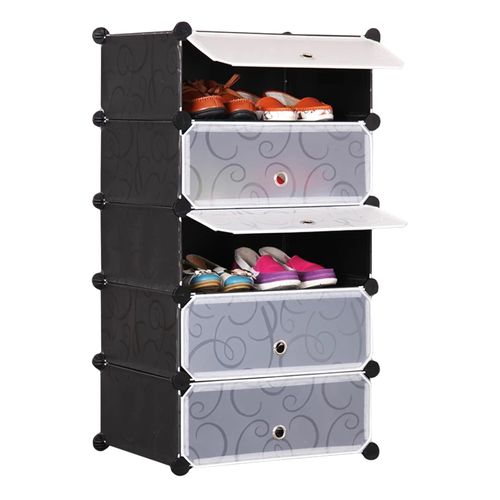 Meuble à Chaussures Modulaire 5 Niveaux - 51x37x7