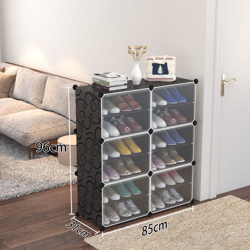 Meuble à Chaussures Modulaire 12 Niveaux - 37x42x7