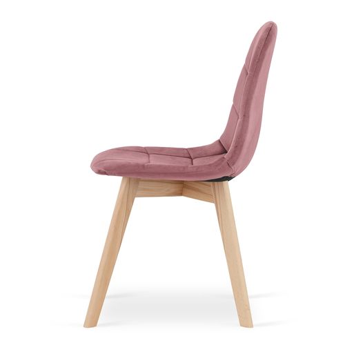 Chaise Bora - Velours Rose Foncé X 4 60x60x55