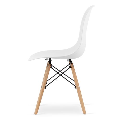 Ensemble Table Rectangulaire Adria 120x80 Blanche + 4 Chaises Osaka Blanches