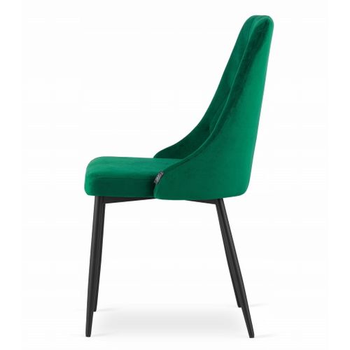 Ensemble Table Ronde Todi 60 Frêne + 2 Chaises Imola Vertes - 60x60x75