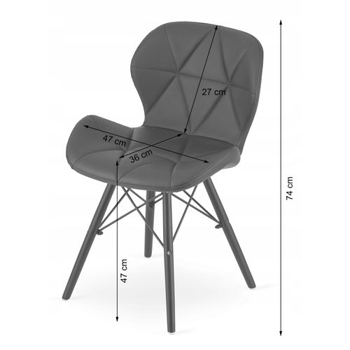 Ensemble Table Ronde Todi 60 Frêne + 2 Chaises Lago Noires - 60x60x75