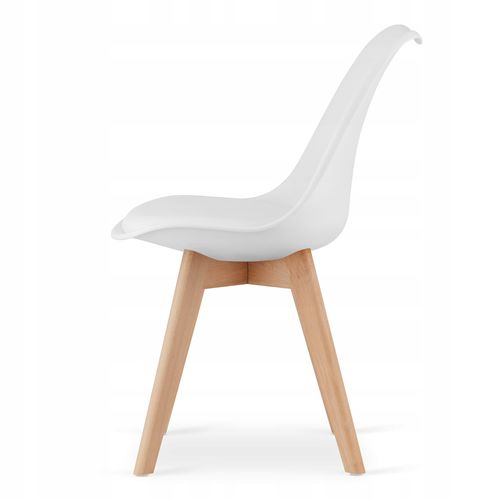 Ensemble Table Rectangulaire 120x80 Chêne Sonoma + 4 Chaises Mark Blanches