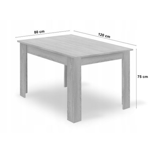 Ensemble Table Rectangulaire 120x80 Craft + 4 Chaises Mark Noires