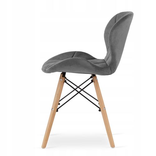 Ensemble Table Ronde Todi 60 Noire + 2 Chaises Lago Grises - 60x60x75