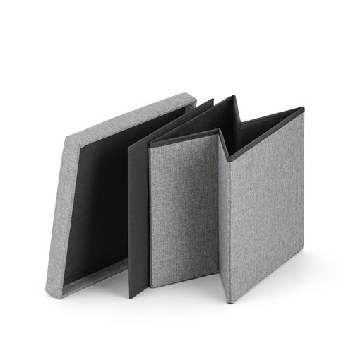 Pouf Pliant L - 38x38x38cm Gris X 8 38x46x40