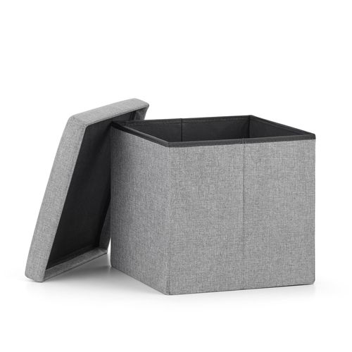 Pouf Pliant L - 38x38x38cm Gris X 8 38x46x40