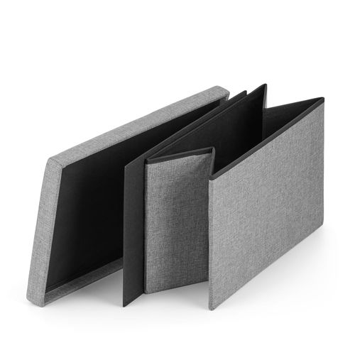 Pouf Pliant XL - 60x38x38cm Gris X 4 31x42x64