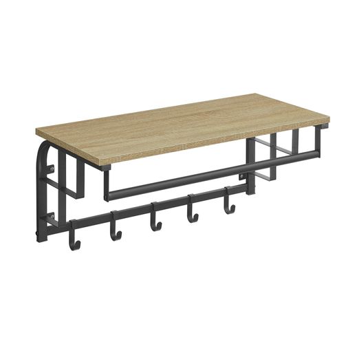 Étagère Murale Avec Crochets - Sonoma - 74x6x37