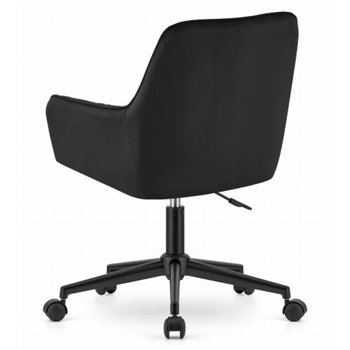 Fauteuil Pivotant Roxy - Velours Noir 62x61x44