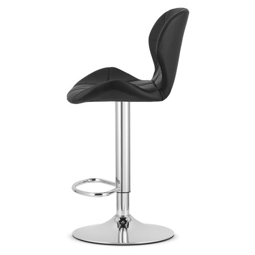 Hoker West - Similicuir Noir/base Chromée 49x35x47