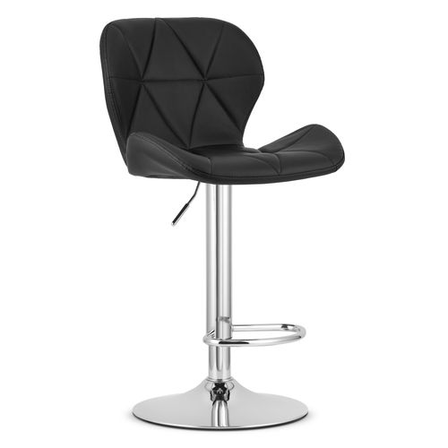 Hoker West - Similicuir Noir/base Chromée 49x35x47