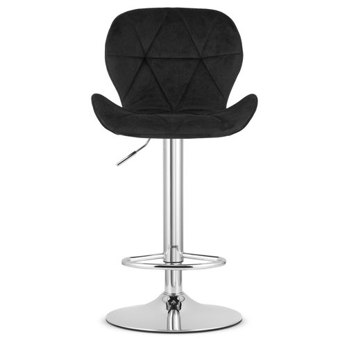 Hoker West - Velours Noir/base Chromée 49x35x47