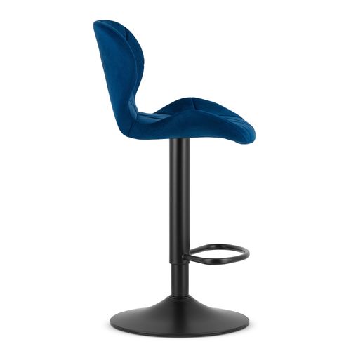 Hoker West - Velours Bleu Marine/base Noire 49x35x47