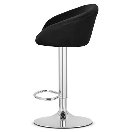 Hoker East - Velours Noir / Base Chromée 49x35x47