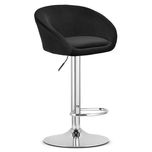 Hoker East - Velours Noir / Base Chromée 49x35x47