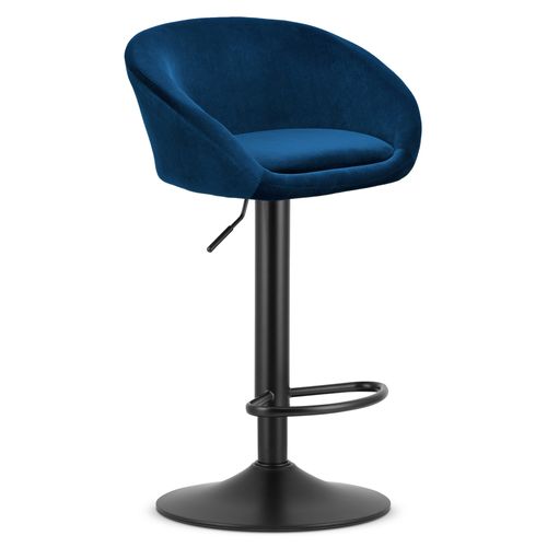 Hoker East - Velours Bleu Marine/base Noire 49x35x47