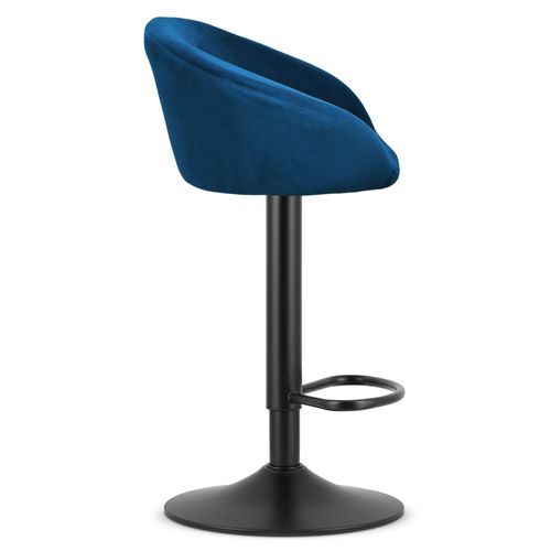 Hoker East - Velours Bleu Marine/base Noire 49x35x47