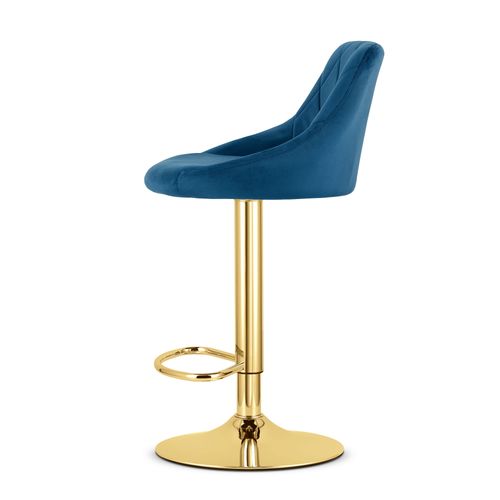 Hoker Kast - Velours Bleu Marine/base Dorée X 2 54x40x49