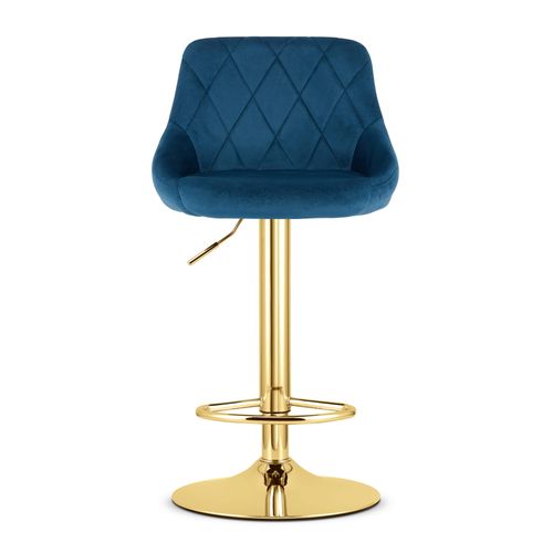 Hoker Kast - Velours Bleu Marine/base Dorée X 2 54x40x49