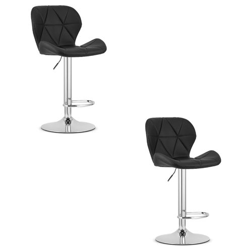 Hoker West - Similicuir Noir/base Chromée X 2 50x48x45