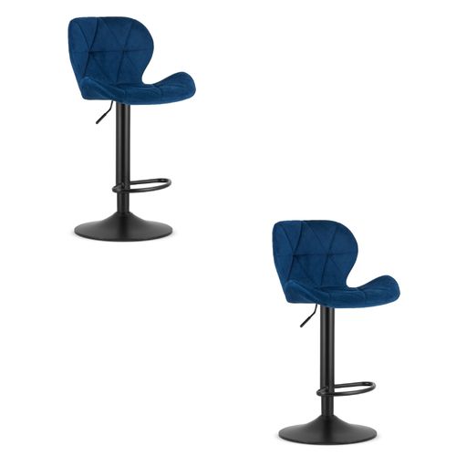 Hoker West - Velours Bleu Marine/base Noire X 2 50x48x45