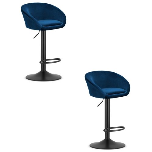 Hoker East - Velours Bleu Marine/base Noire X 2 52x54x49