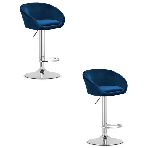 Hoker East - Velours Bleu Marine/base Chromée X 2 52x54x49