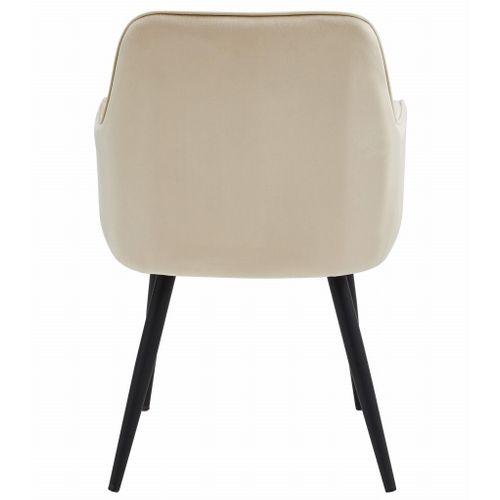 Chaise Nana - Velours Beige/pieds Noirs X 1 60x50x50