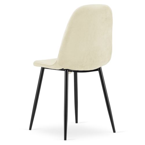 Chaise Como - Velours Beige X 1 60x40x50