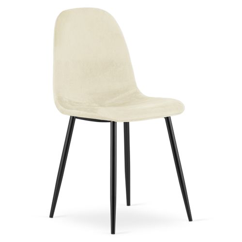 Chaise Como - Velours Beige X 2 60x50x50