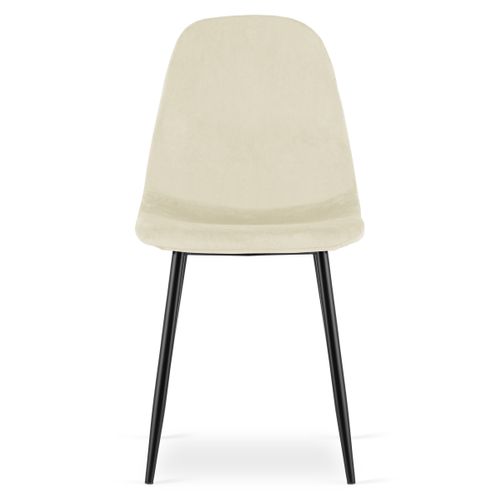 Chaise Como - Velours Beige X 2 60x50x50