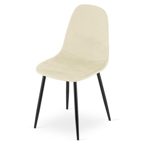 Chaise Como - Velours Beige X 3 61x45x65