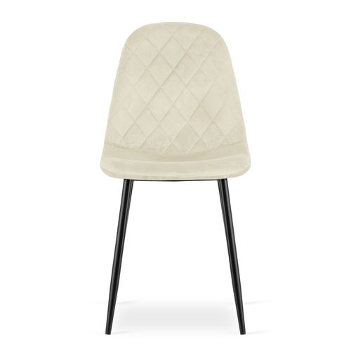 Chaise Asti - Velours Beige X 2 60x50x50