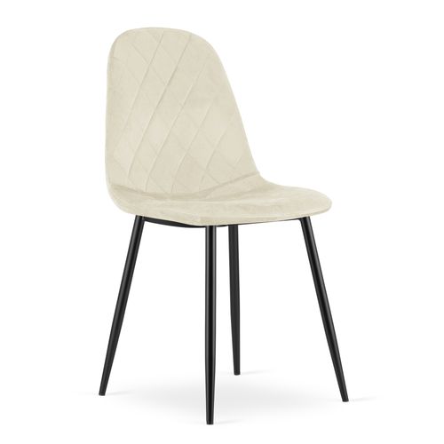 Chaise Asti - Velours Beige X 3 87x57x58