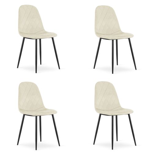 Chaise Asti - Velours Beige X 4 61x45x65