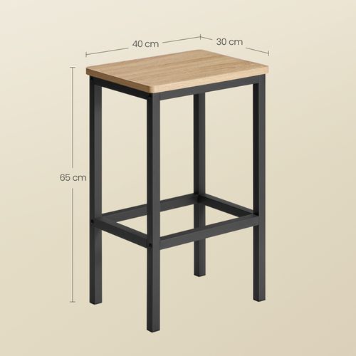 Lot De 2 Tabourets De Bar - Sonoma 68x16x33